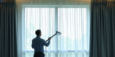 Commercial curtain steam cleaning service elimbah hotels offices