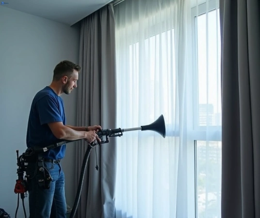 Professional curtain steam cleaning process equipment Matty Curtain Cleaning elimbah