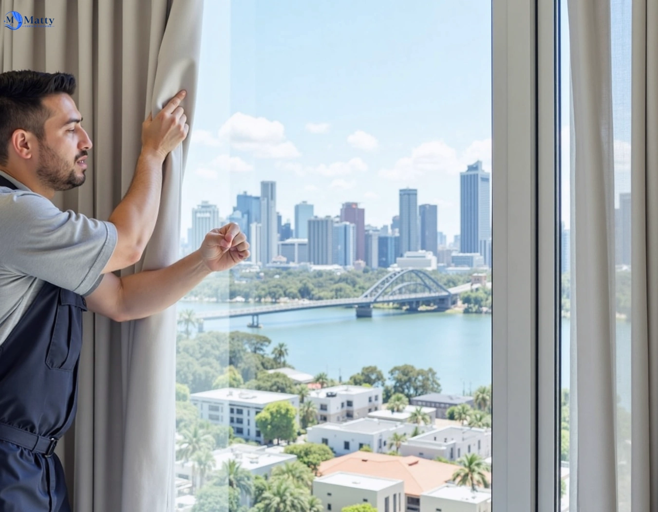 Professional curtain steam cleaning service elimbah QLD by Matty Curtain Cleaning
