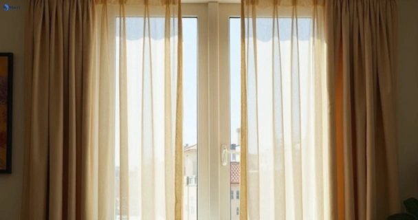 Dusty and dull curtains in elimbah before steam cleaning